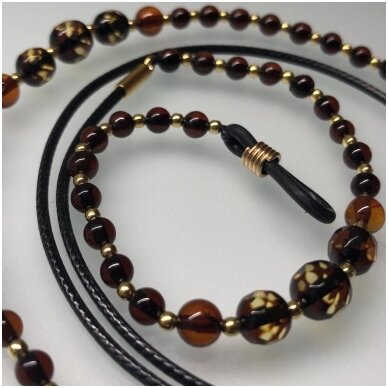 Eyeglass chain with amber 4