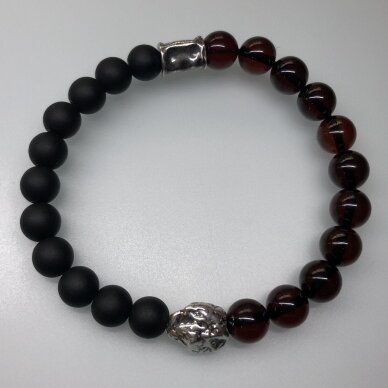 Amber and Onyx bracelet 5