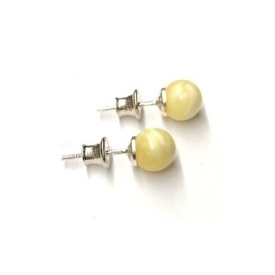 White amber earings 2