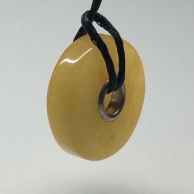 Yellow matt colour amber pendant 2