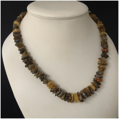 Green amber necklace