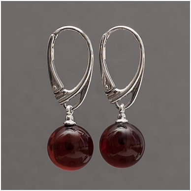 Cognac amber earings