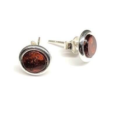 Cognac amber earings 2