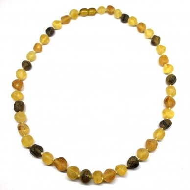 Free form amber necklace " Sea pebbles" 2