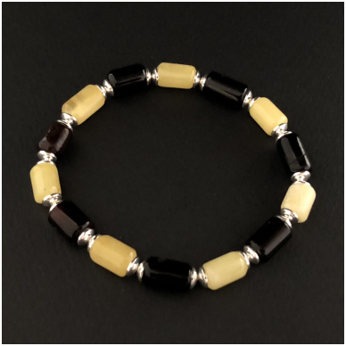 Multicolour unisex amber bracelet