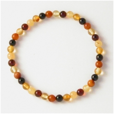 Multicolour amber bracelet