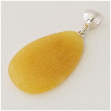 Yellow matt amber pendant