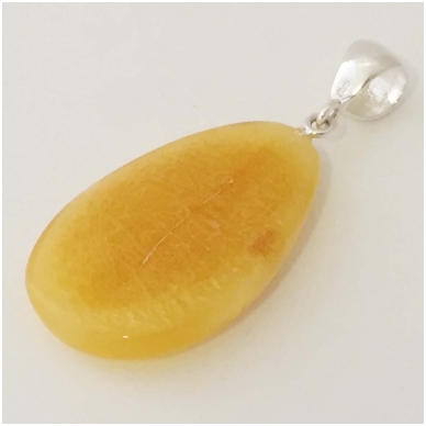 Yellow matt amber pendant 2