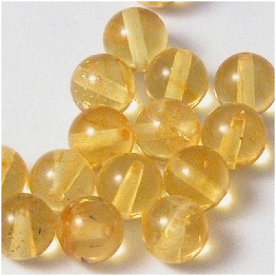 Transparent yellow amber beads 2