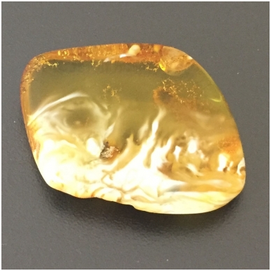 Transparent white amber piece