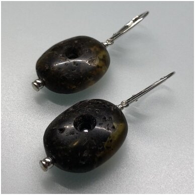 Dark amber earings 2