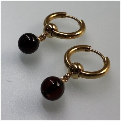 Cherry amber earings