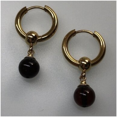 Cherry amber earings 2