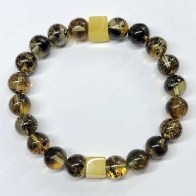 Greenish amber bracelet 3