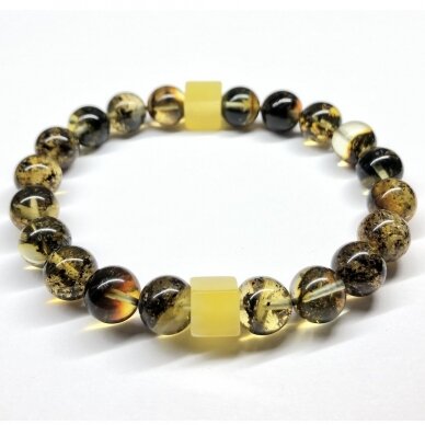 Greenish amber bracelet 2