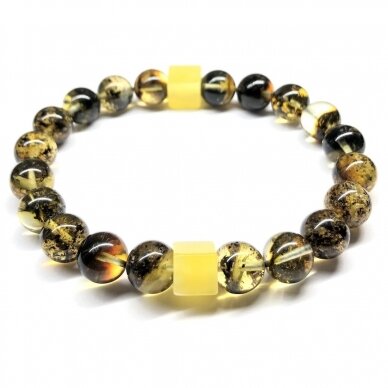 Greenish amber bracelet